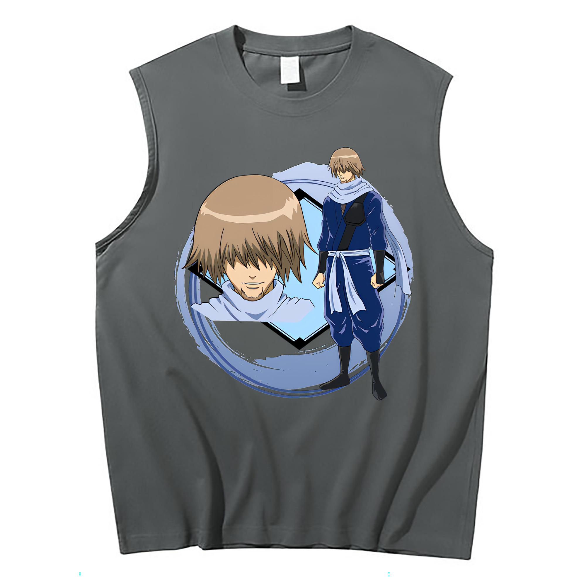 （画像用） ぎんたま 坂田銀時（さかたぎんとき） 神楽 志村新八（しむら しんぱち） GINTAMA Sakata Gintoki Kagura Shimura Shinpachi コットン100％タンクトップ（フロントプリント）